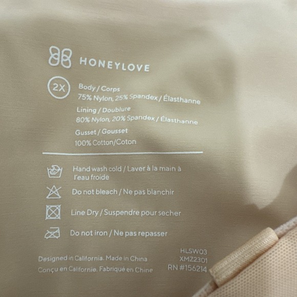 Honeylove Women's 2X SuperPower Girl Short Pink NWOT *No Straps* - Picture 5 of 5